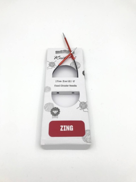 Asymmetrical Fixed Circular Needles Zing (25см-2,25мм)