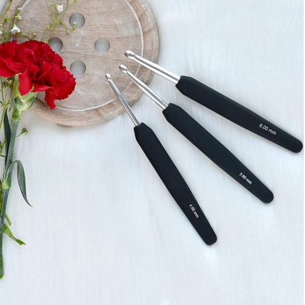 Single Ended Crohet hook Silver 4мм